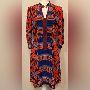 Plenty by Tracy Reese Red and Blue Floral Dress